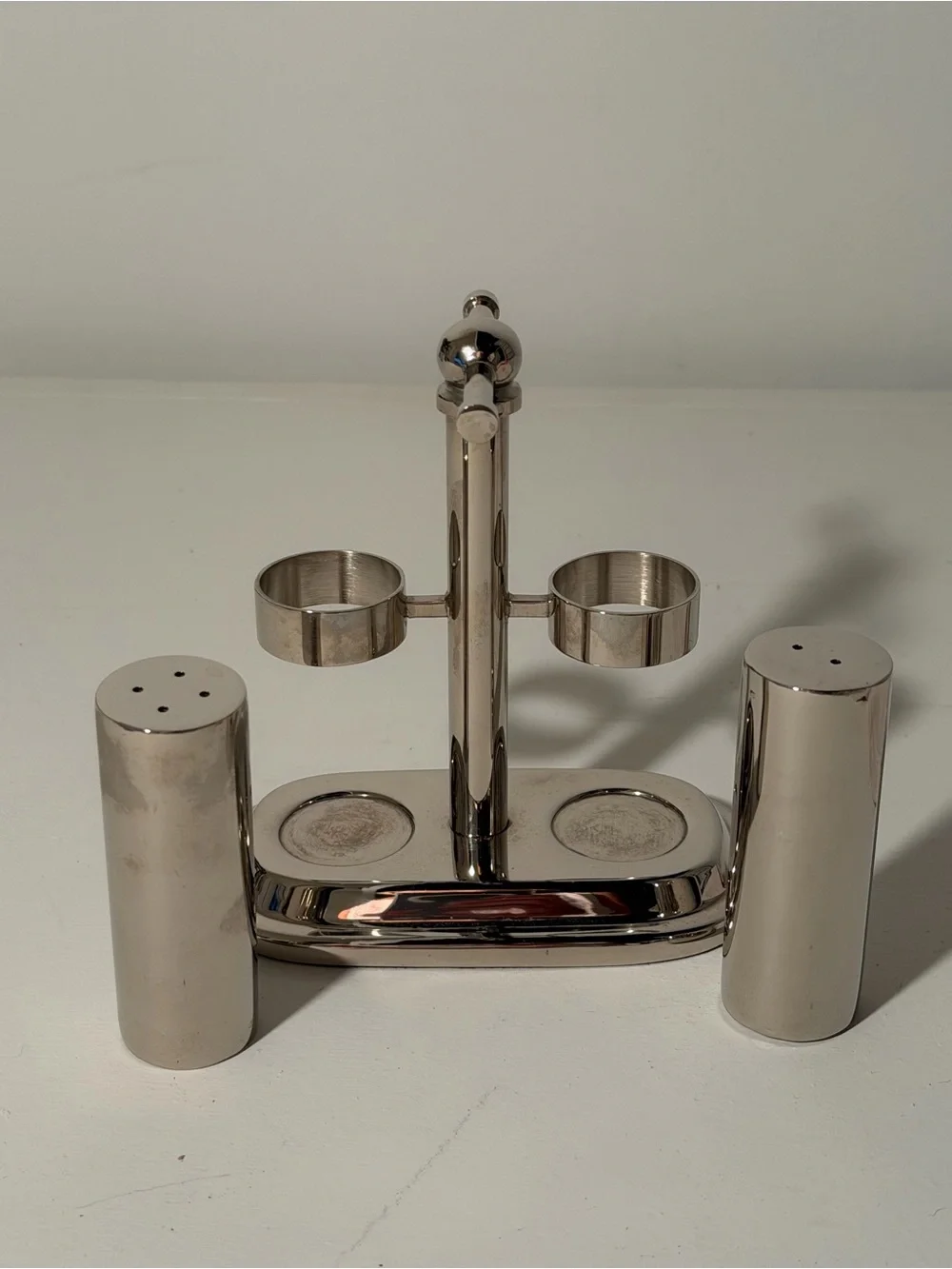 Pottery Barn Chrome Salt and Pepper Shaker Set - Silver